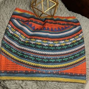 ZARA Body Con Pattern Skirt